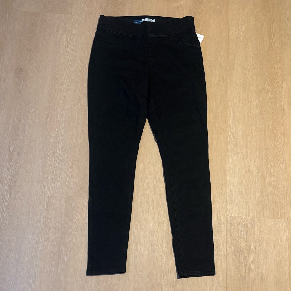 NWT Old Navy Women's Black Mid-Rise Jeggings size 12 Tall